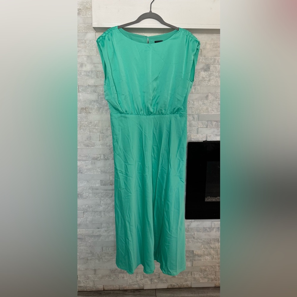 Ann Taylor Teal Midi Dress